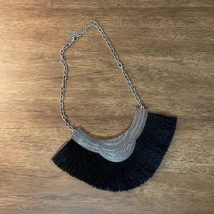 Black Fringe Necklace